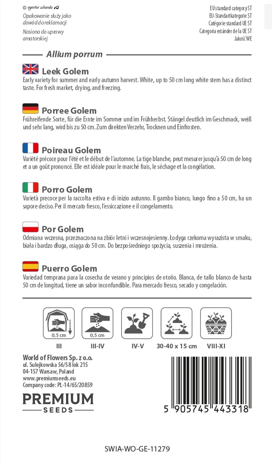 Porrer Golem – Tidlig sommerporre med lange, flotte hvide skafter