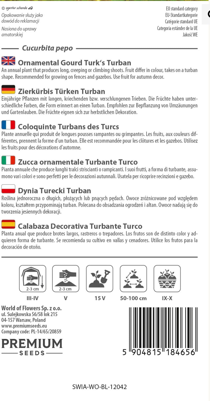 🎃 Pyntegræskar Turk’s Turban – Et dekorativt og farverigt turbangræskar