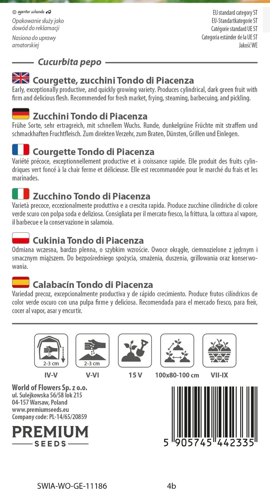 🥒💚 Tondo di Piacenza – Squash / Zucchini | Frø