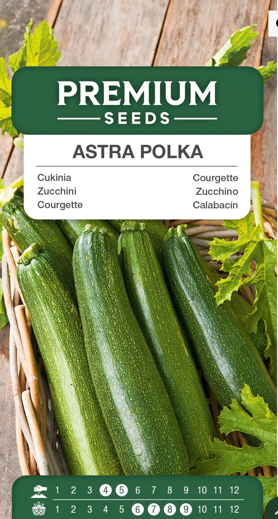 🥒💚 Astra Polka – Grøn Squash / Zucchini | Frø
