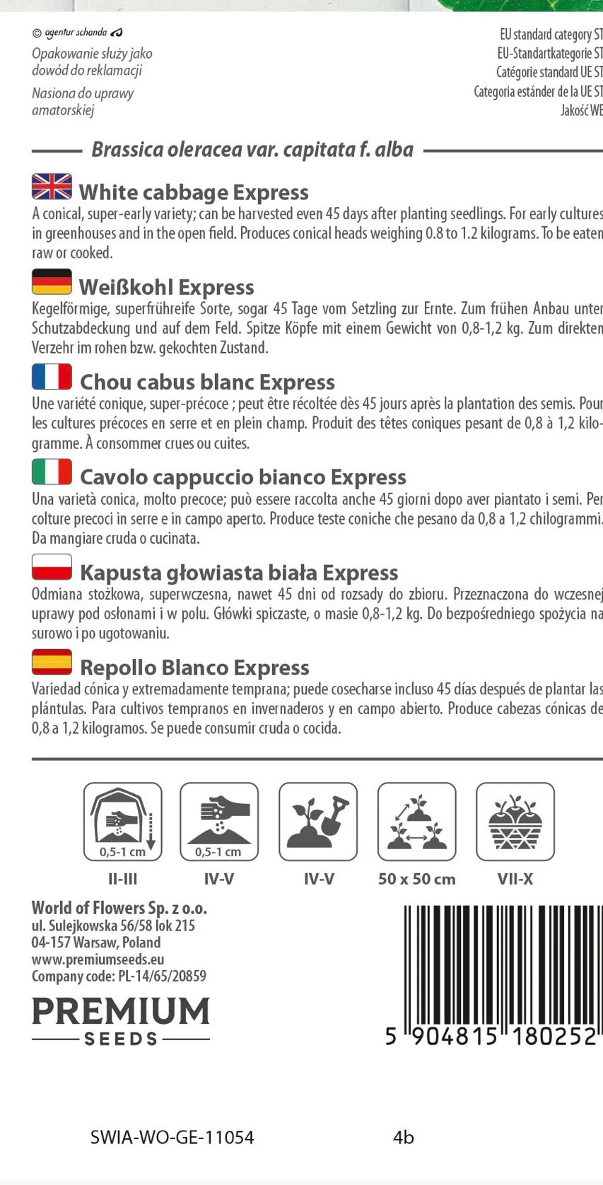 🥬 Express – Ekstra tidlig spidskål | Frø
