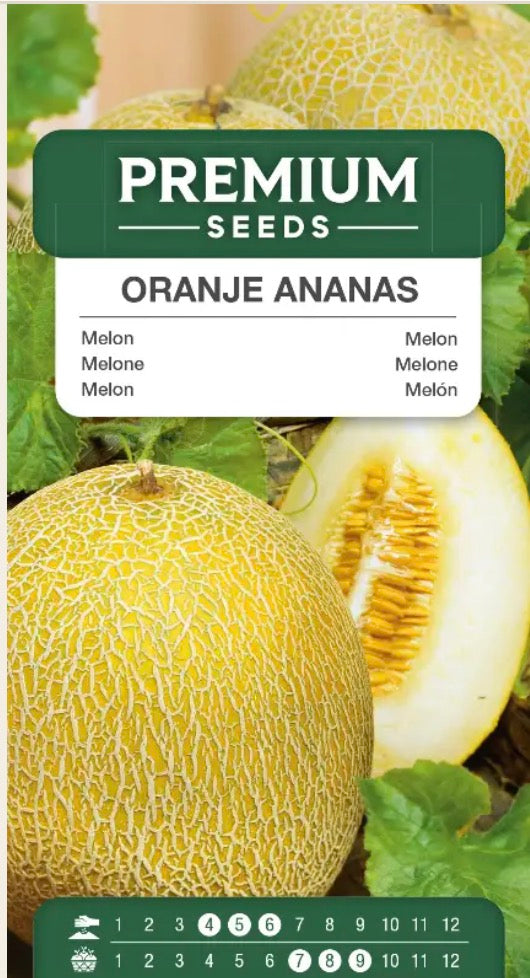 Melon ‘Oranje Ananas’ – Sød og saftig melon med eksotisk ananasaroma 🍈🍍