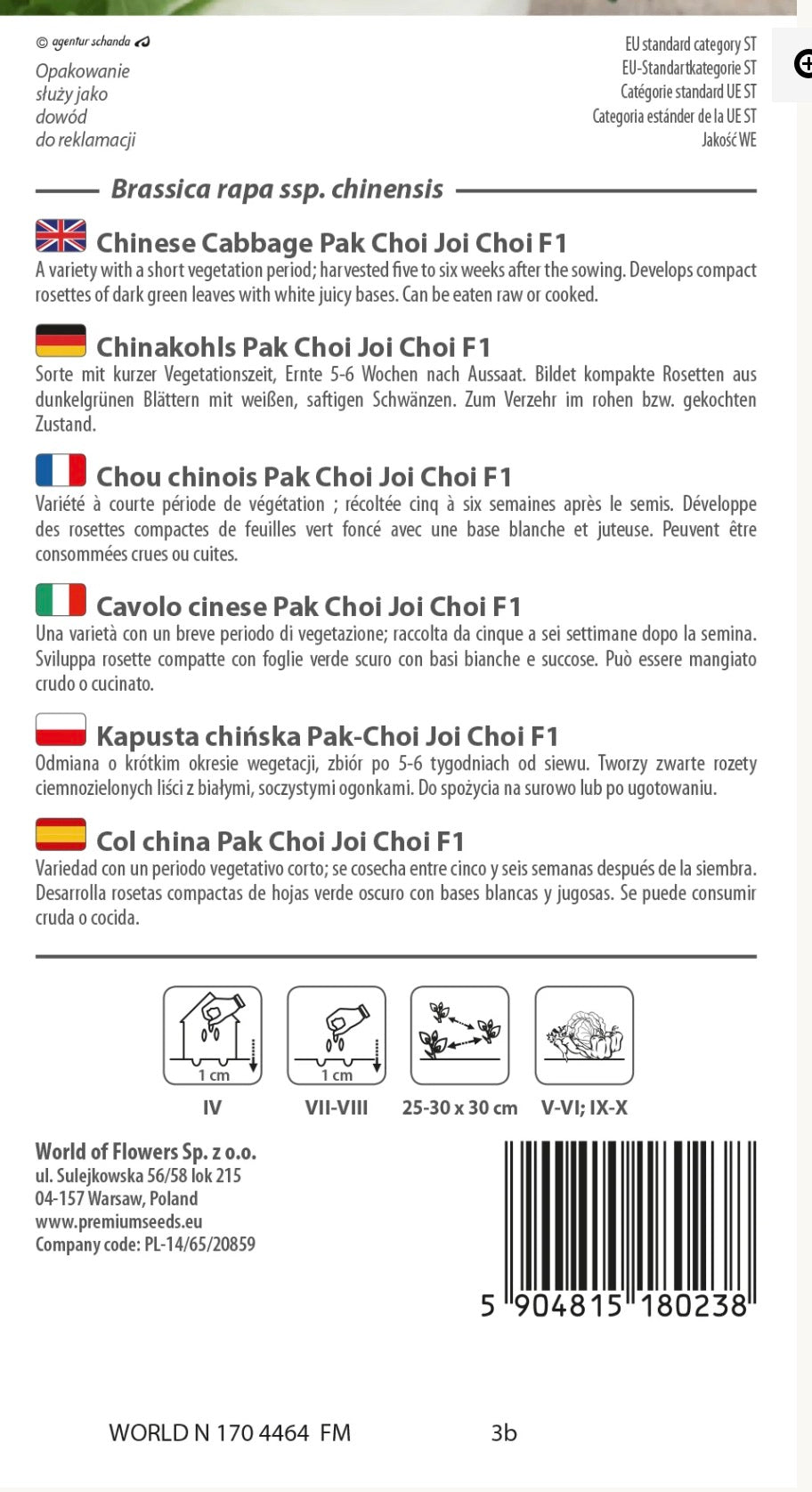 Pak Choi Joi Choi F1 – Sprød, saftig og høstklar på kun 5–6 uger!