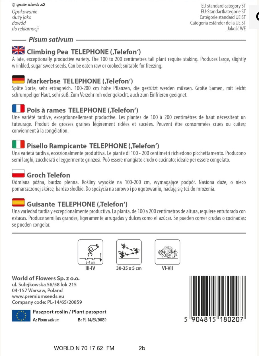 🌱 Ært Telephone (Telefon) – Høj, sød og utrolig produktiv 💚