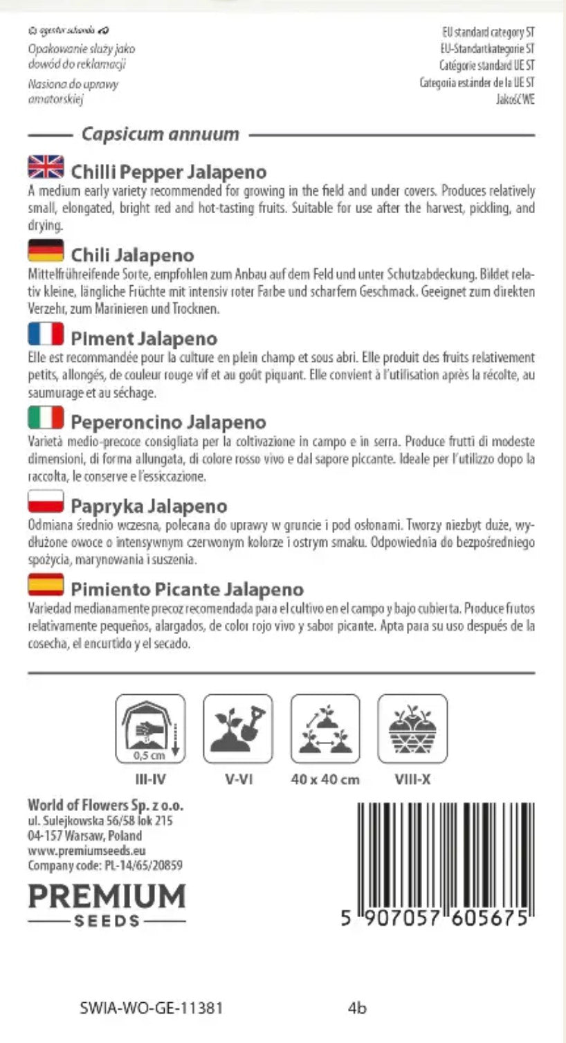 Chili Jalapeño – Stærk og smagfuld 🌶️. Capsicum annuum